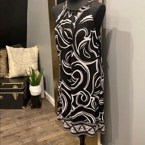 Black and white maxi dress